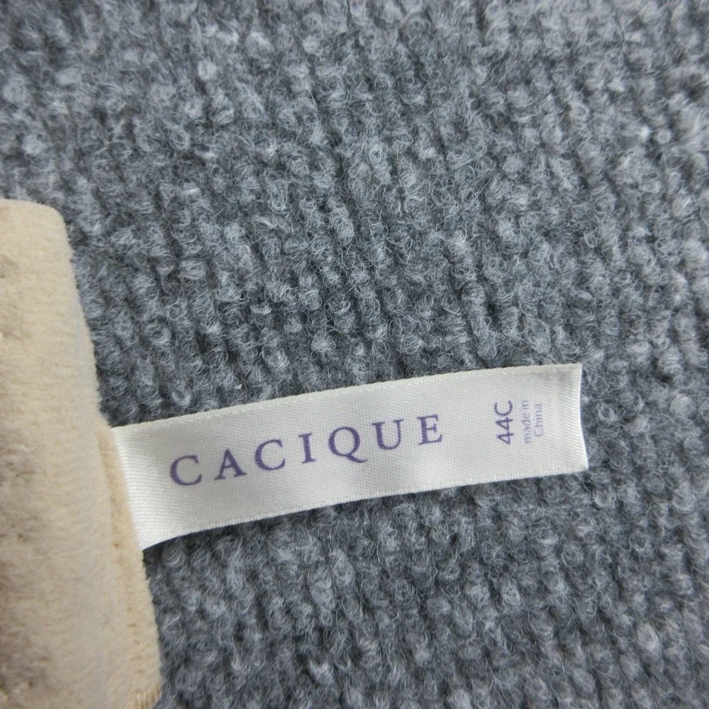Cacique Bra Womens 44C Beige Polka Dot Wireless Full Coverage T Shirt Cotton